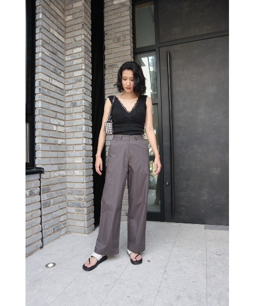 FIG&VIPER（フィグアンドバイパー）の「リブレースブラタンク（タンクトップ・レディース・ブラック/ホワイト/ブルー・FREE）」の15枚目の写真