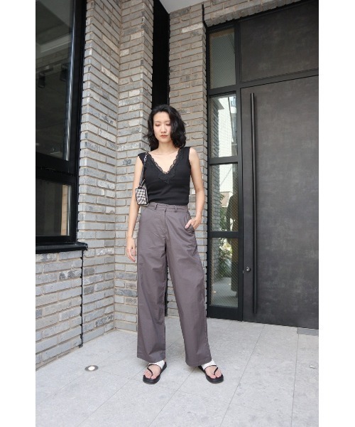 FIG&VIPER（フィグアンドバイパー）の「リブレースブラタンク（タンクトップ・レディース・ブラック/ホワイト/ブルー・FREE）」の14枚目の写真