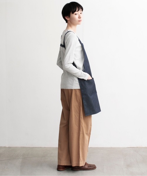 COCO WALK（ココウォーク）の「COCOWALK:抗ウイルス加工のラクエプ（エプロン・レディース・ネイビー/グリーン/マスタード・FREE）」の12枚目の写真