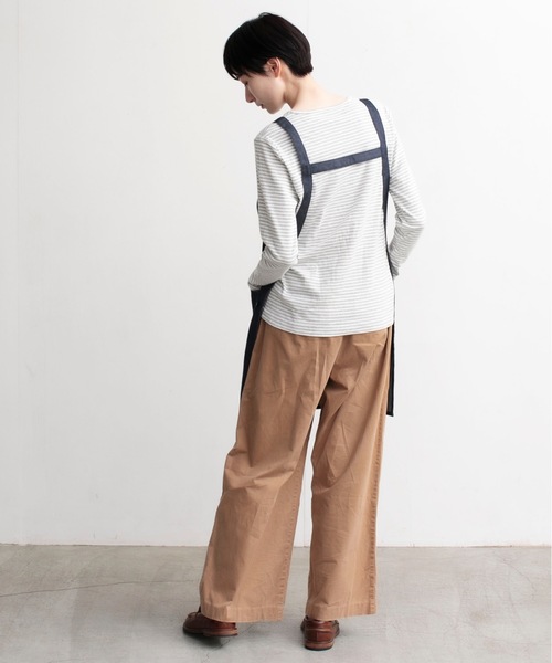 COCO WALK（ココウォーク）の「COCOWALK:抗ウイルス加工のラクエプ（エプロン・レディース・ネイビー/グリーン/マスタード・FREE）」の7枚目の写真