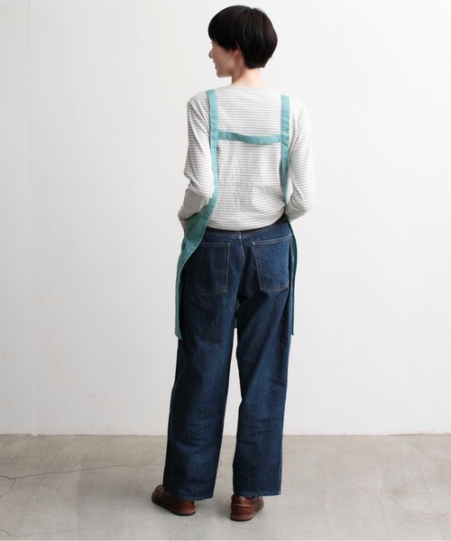 COCO WALK（ココウォーク）の「COCOWALK:抗ウイルス加工のラクエプ（エプロン・レディース・ネイビー/グリーン/マスタード・FREE）」の6枚目の写真