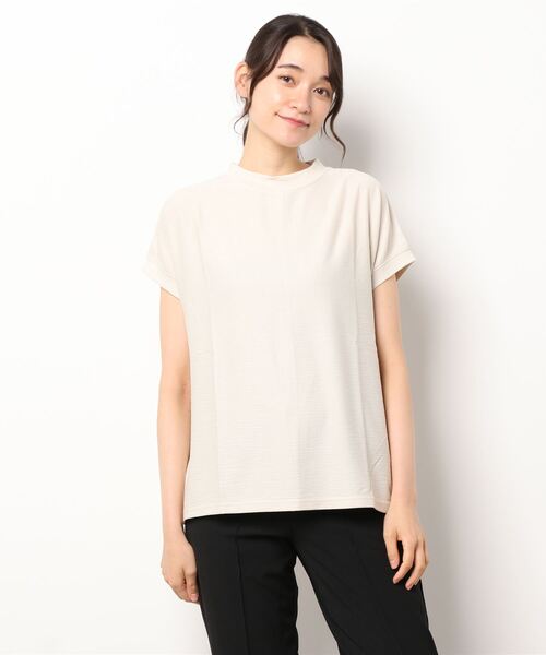 Samansa Mos2 blue（サマンサモスモスブルー）の「アソートハイネックTシャツ（Tシャツ/カットソー・レディース・ブラック/グレー/チャコール/ライトベージュ・ﾌﾘ-）」の4枚目の写真