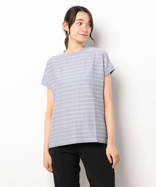 Samansa Mos2 blue（サマンサモスモスブルー）の「アソートハイネックTシャツ（Tシャツ/カットソー・レディース・ブラック/グレー/チャコール/ライトベージュ・ﾌﾘ-）」の7枚目の写真