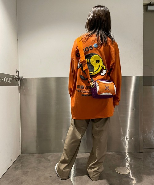 KaneZ（ケインズ）の「KaneZ/ケインズ/MR.YING YANG L/S TEE/バックプリントロングスリーブTシャツ（Tシャツ/カットソー・レディース・オレンジ/ホワイト・FREE）」の19枚目の写真
