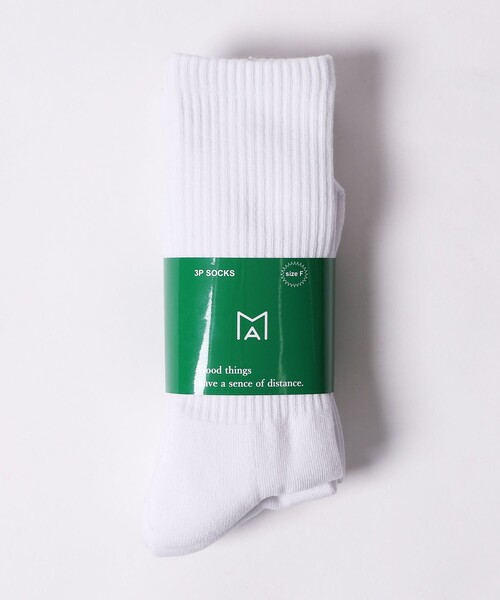 Firsthand(ファーストハンド)の「Firsthand/ファーストハンド MA by Satoshi Mizutani Hevy weight 3P socks(ソックス/靴下・メンズ・ホワイト・FREE)」の1枚目の写真