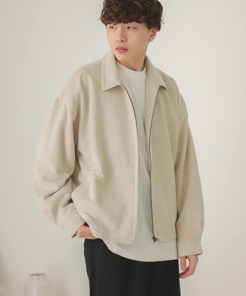 SENSE OF PLACE by URBAN RESEARCH（センスオブプレイスバイアーバンリサーチ）の「エコスエードジップブルゾン（ブルゾン・メンズ・ブラック/ライトベージュ/チャコールグレー・MEDIUM/LARGE）」の7枚目の写真