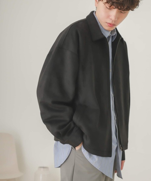 SENSE OF PLACE by URBAN RESEARCH（センスオブプレイスバイアーバンリサーチ）の「エコスエードジップブルゾン（ブルゾン・メンズ・ブラック/ライトベージュ/チャコールグレー・MEDIUM/LARGE）」の15枚目の写真