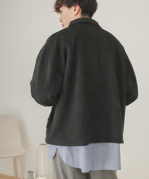 SENSE OF PLACE by URBAN RESEARCH（センスオブプレイスバイアーバンリサーチ）の「エコスエードジップブルゾン（ブルゾン・メンズ・ブラック/ライトベージュ/チャコールグレー・MEDIUM/LARGE）」の17枚目の写真