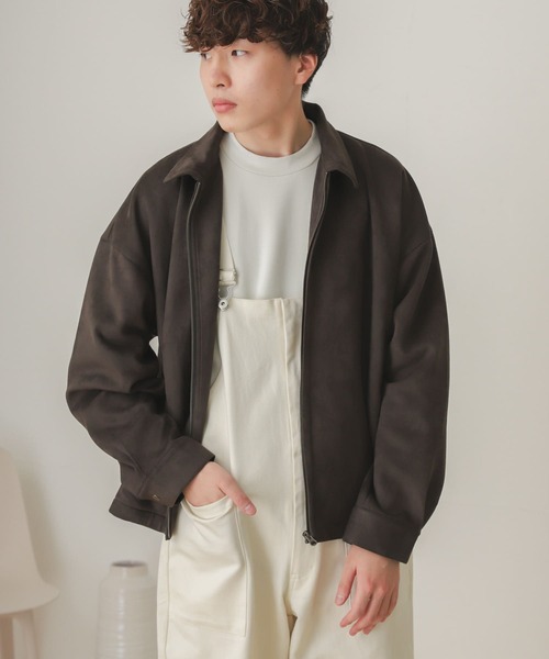 SENSE OF PLACE by URBAN RESEARCH（センスオブプレイスバイアーバンリサーチ）の「エコスエードジップブルゾン（ブルゾン・メンズ・ブラック/ライトベージュ/チャコールグレー・MEDIUM/LARGE）」の21枚目の写真