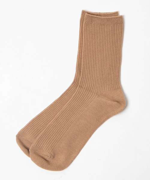 WEGO（ウィゴー）の「WEGO/カラーリブ無地ソックス（ソックス/靴下・レディース・ブラウン/ワイン/マスタード/パープル/ブラック/ホワイト/ベージュ/グレー/サックスブルー/ダークグリーン/ダークオレンジ/グリーン/イエロー系その他/ブルー系その他/パープル系その他/ピンク/レッド/ブルー/オレンジ/その他2/その他1・23-25cm）」の6枚目の写真