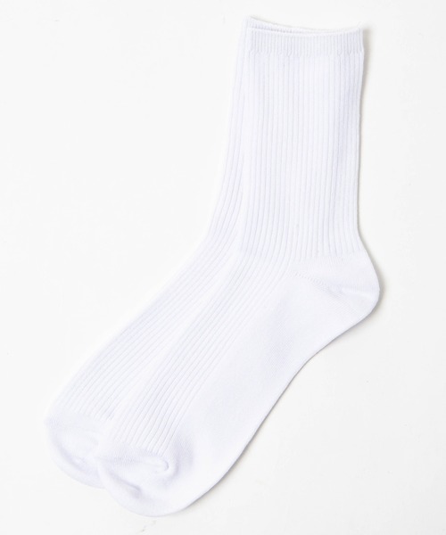 WEGO（ウィゴー）の「WEGO/カラーリブ無地ソックス（ソックス/靴下・レディース・ブラウン/ワイン/マスタード/パープル/ブラック/ホワイト/ベージュ/グレー/サックスブルー/ダークグリーン/ダークオレンジ/グリーン/イエロー系その他/ブルー系その他/パープル系その他/ピンク/レッド/ブルー/オレンジ/その他2/その他1・23-25cm）」の2枚目の写真