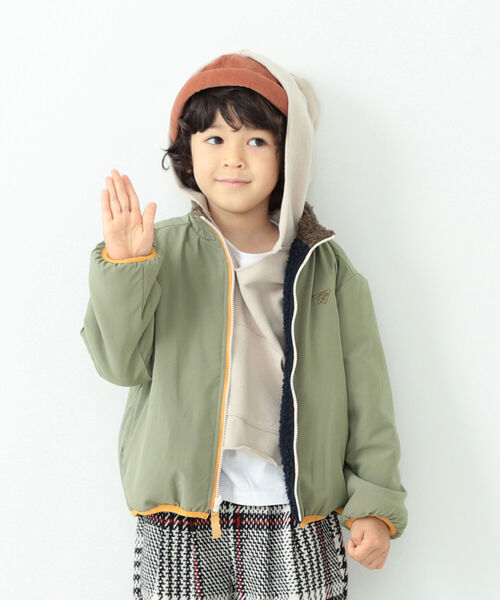 B:MING by BEAMS(ビーミングバイビームス)の「B:MING by BEAMS / リバーシブル ボア ジャケット(90~150cm)(ブルゾン・キッズ・レッド系その他7/ネイビー/その他・130/140/150/100/110/120/90)」の14枚目の写真