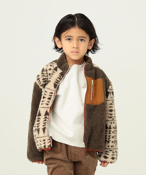B:MING by BEAMS(ビーミングバイビームス)の「B:MING by BEAMS / リバーシブル ボア ジャケット(90~150cm)(ブルゾン・キッズ・レッド系その他7/ネイビー/その他・130/140/150/100/110/120/90)」の16枚目の写真