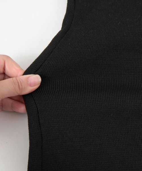 UR'S(ユアーズ)の「バイカラーニットジャケット(ノーカラージャケット・レディース・ホワイト/ブラック・M/S/L)」の9枚目の写真
