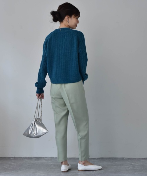 Cheri（シェリ）の「ショート丈ケーブルニットカーディガン（カーディガン/ボレロ・レディース・ベージュ/ブルー・FREE）」の15枚目の写真