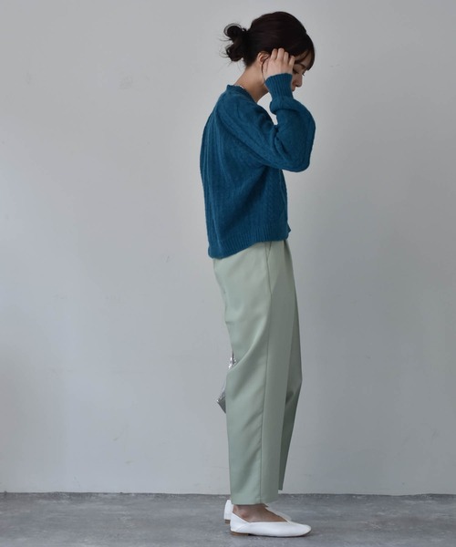 Cheri（シェリ）の「ショート丈ケーブルニットカーディガン（カーディガン/ボレロ・レディース・ベージュ/ブルー・FREE）」の18枚目の写真