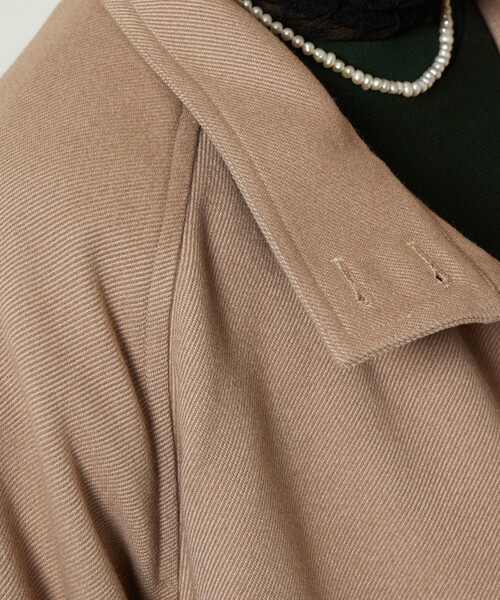 FREAK'S STORE（フリークスストア）の「ウーリースタンドカラーコート（ステンカラーコート・レディース・ブラック/ベージュ/ブラウン・ﾌﾘ-）」の14枚目の写真