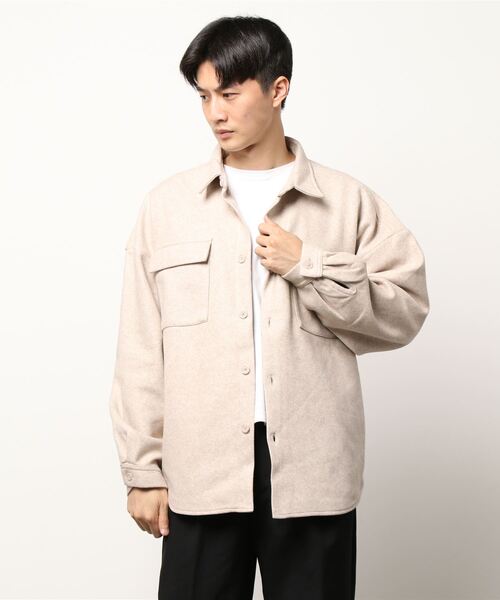 STYLEBLOCK(スタイルブロック)の「フェイクウールCPOジャケット(その他アウター・メンズ・オートミール/ベージュ系その他/パープル系その他/ブラック・L/M)」の1枚目の写真