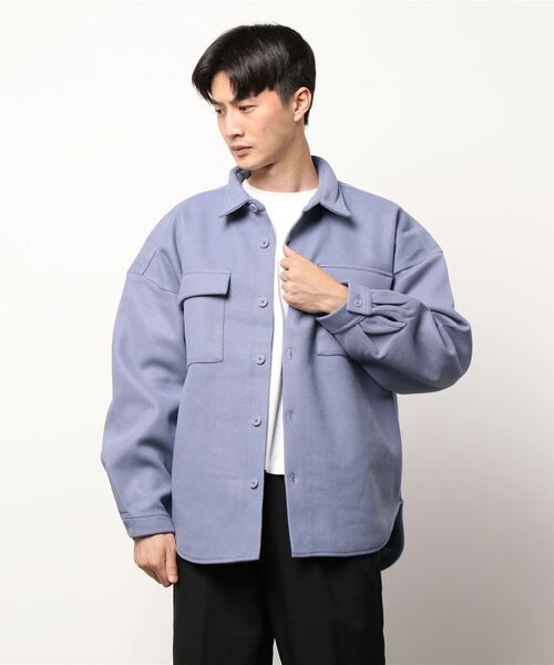 STYLEBLOCK(スタイルブロック)の「フェイクウールCPOジャケット(その他アウター・メンズ・オートミール/ベージュ系その他/パープル系その他/ブラック・L/M)」の4枚目の写真