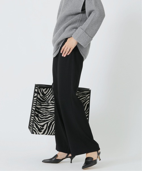 journal standard L'essage（ジャーナルスタンダードレサージュ）の「NEW バックサテンワイドパンツ◆（その他パンツ・レディース・ブラック/ベージュ/グリーン/ブルー・38/36）」の10枚目の写真