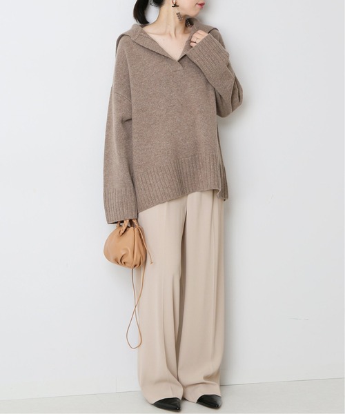 journal standard L'essage（ジャーナルスタンダードレサージュ）の「NEW バックサテンワイドパンツ◆（その他パンツ・レディース・ブラック/ベージュ/グリーン/ブルー・38/36）」の15枚目の写真