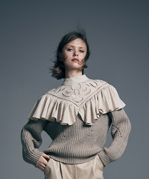 LILY BROWN | ドッキングフリルニットトップス(ニット/セーター)