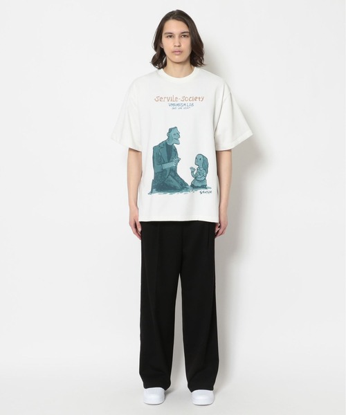 CLUB PARK(クラブパーク)の「UMAMIISIM/ウマミイズム/フランケンシュタイン&少女プリント半袖Tシャツ(Tシャツ/カットソー・メンズ・ホワイト・SMALL)」の3枚目の写真