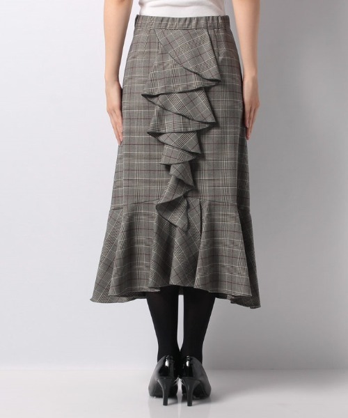 LOULOU WILLOUGHBY チェック柄 フレアスカート LOULOU WILLOUGHBY スカート 「LOULOU WILLOUGHBY」ランバス