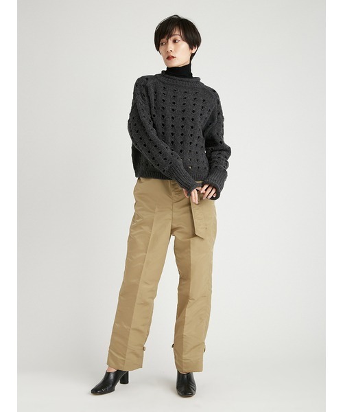 styling/(スタイリング)の「ドットホールニットプルオーバー(ニット/セーター・レディース・アイボリー/イエロー/ダークグレー・FREE)」の5枚目の写真