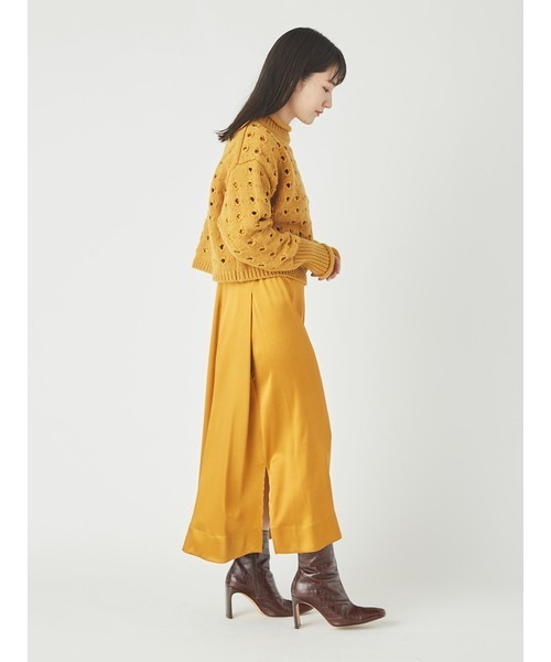 styling/(スタイリング)の「ドットホールニットプルオーバー(ニット/セーター・レディース・アイボリー/イエロー/ダークグレー・FREE)」の11枚目の写真