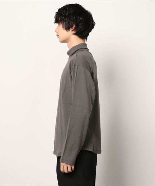 PORT BY ARK（ポートバイアーク）の「PORT BY ARK / ポートバイアーク：Wool Turtleneck LS T-shirt：PO10-T002[COR]（Tシャツ/カットソー・メンズ・オリーブ/ブラック・1/2）」の3枚目の写真