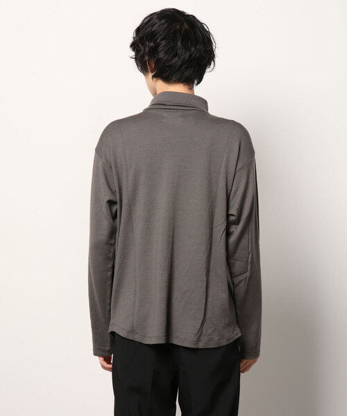 PORT BY ARK（ポートバイアーク）の「PORT BY ARK / ポートバイアーク：Wool Turtleneck LS T-shirt：PO10-T002[COR]（Tシャツ/カットソー・メンズ・オリーブ/ブラック・1/2）」の4枚目の写真