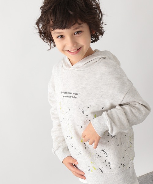 GLOBAL WORK（グローバルワーク）の「キッズ/グラフィックパーカー/216114（Tシャツ/カットソー・キッズ・ブラック/アイボリー/オフホワイト/グリーン/グレー/ホワイト系その他3・110cm/100cm/140cm/160cm/150cm/130cm/120cm）」の2枚目の写真