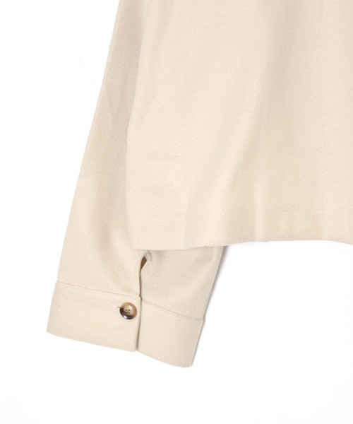 Alley by w closet（アリーバイダブルクローゼット）の「【SETUP対応】【Alley】エコウールショートジャケット（その他アウター・レディース・ベージュ/モスグリーン・FREE）」の6枚目の写真