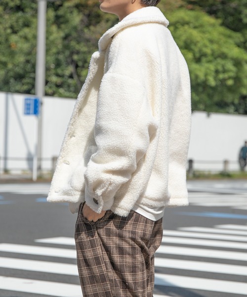 PairPair(ペアペア)の「2WAYボアブルゾン(ユニセックス)(ブルゾン・レディース・アイボリー/モカ・FREE)」の11枚目の写真