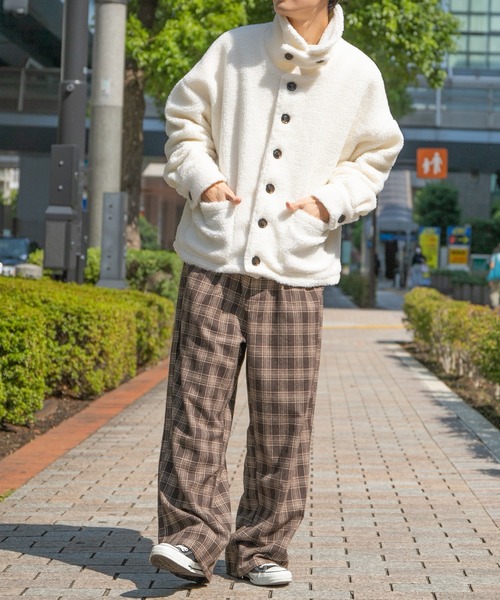 PairPair(ペアペア)の「2WAYボアブルゾン(ユニセックス)(ブルゾン・レディース・アイボリー/モカ・FREE)」の12枚目の写真