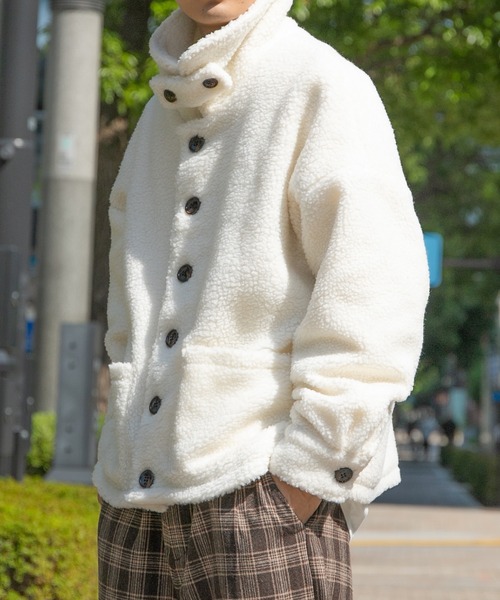 PairPair(ペアペア)の「2WAYボアブルゾン(ユニセックス)(ブルゾン・レディース・アイボリー/モカ・FREE)」の14枚目の写真