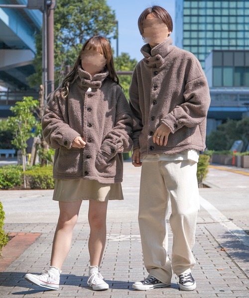 PairPair(ペアペア)の「2WAYボアブルゾン(ユニセックス)(ブルゾン・レディース・アイボリー/モカ・FREE)」の17枚目の写真