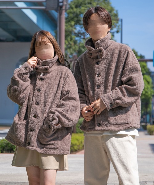 PairPair(ペアペア)の「2WAYボアブルゾン(ユニセックス)(ブルゾン・レディース・アイボリー/モカ・FREE)」の16枚目の写真