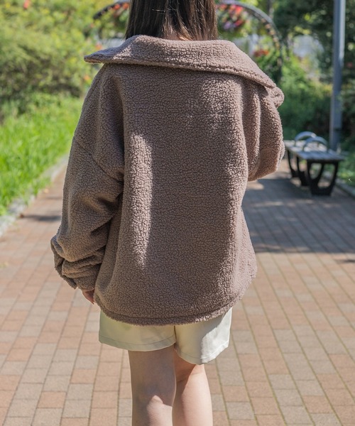 PairPair(ペアペア)の「2WAYボアブルゾン(ユニセックス)(ブルゾン・レディース・アイボリー/モカ・FREE)」の21枚目の写真