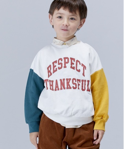 Life Support Products(ライフサポートプロダクツ)の「裏毛プリントトレーナー(80~150cm)(スウェット・キッズ・チャコール/レッド/ホワイト/ライトブルー/ブラック・140/95/110/120/90/150/100/130/80)」の2枚目の写真