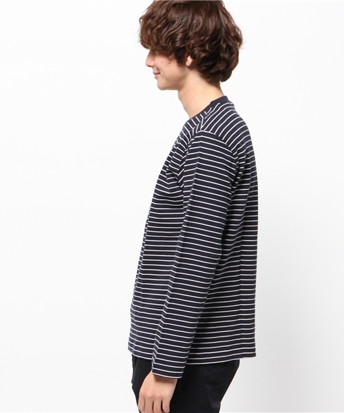 OUTLET(アウトレット)の「【Ciaopanic】リップルボーダーC/N長袖(Tシャツ/カットソー・メンズ・ネイビー/ホワイト/グレー・MEDIUM/LARGE)」の5枚目の写真