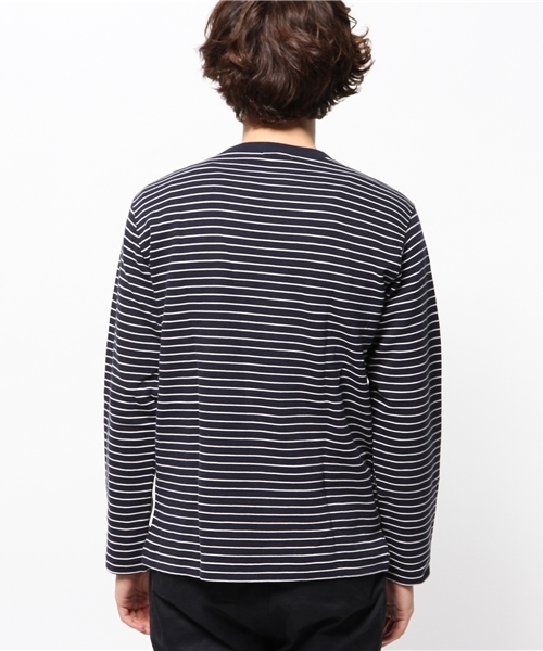 OUTLET(アウトレット)の「【Ciaopanic】リップルボーダーC/N長袖(Tシャツ/カットソー・メンズ・ネイビー/ホワイト/グレー・MEDIUM/LARGE)」の6枚目の写真