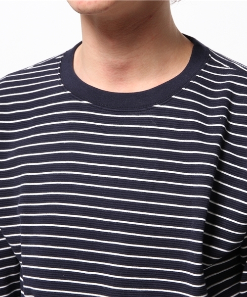 OUTLET(アウトレット)の「【Ciaopanic】リップルボーダーC/N長袖(Tシャツ/カットソー・メンズ・ネイビー/ホワイト/グレー・MEDIUM/LARGE)」の7枚目の写真
