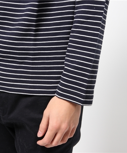 OUTLET(アウトレット)の「【Ciaopanic】リップルボーダーC/N長袖(Tシャツ/カットソー・メンズ・ネイビー/ホワイト/グレー・MEDIUM/LARGE)」の8枚目の写真