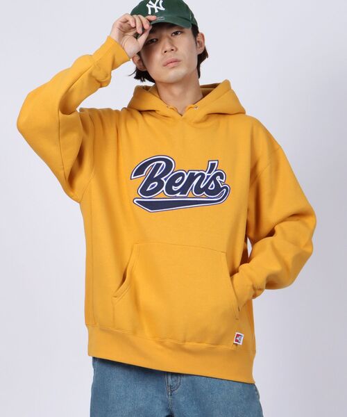 BEN DAVIS/WHITE LABEL(ベンデイビス ホワイトラベル)の「【BEN DAVIS(ベンデイビス)】LEAGUER PATCHED HOODIE / ベースボール ロゴ ワッペン パーカー(パーカー・メンズ・ブルー/エメラルド/オフホワイト/イエロー・MEDIUM/LARGE)」の4枚目の写真
