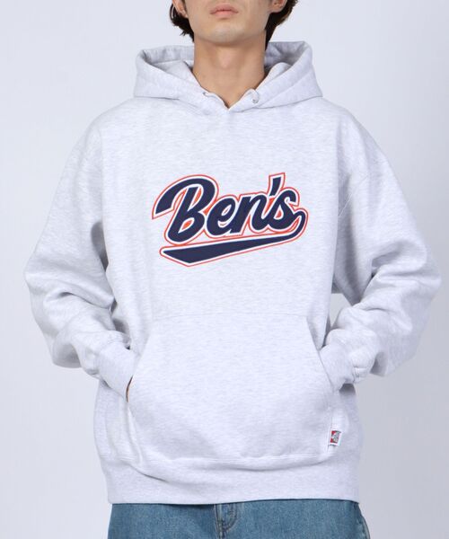 BEN DAVIS/WHITE LABEL(ベンデイビス ホワイトラベル)の「【BEN DAVIS(ベンデイビス)】LEAGUER PATCHED HOODIE / ベースボール ロゴ ワッペン パーカー(パーカー・メンズ・ブルー/エメラルド/オフホワイト/イエロー・MEDIUM/LARGE)」の8枚目の写真