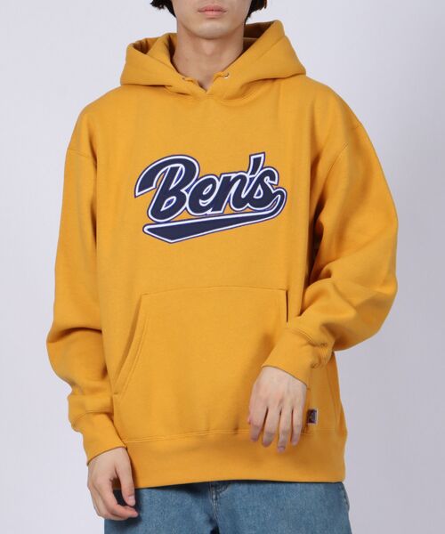 BEN DAVIS/WHITE LABEL(ベンデイビス ホワイトラベル)の「【BEN DAVIS(ベンデイビス)】LEAGUER PATCHED HOODIE / ベースボール ロゴ ワッペン パーカー(パーカー・メンズ・ブルー/エメラルド/オフホワイト/イエロー・MEDIUM/LARGE)」の5枚目の写真