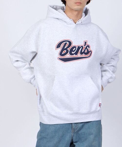 BEN DAVIS/WHITE LABEL(ベンデイビス ホワイトラベル)の「【BEN DAVIS(ベンデイビス)】LEAGUER PATCHED HOODIE / ベースボール ロゴ ワッペン パーカー(パーカー・メンズ・ブルー/エメラルド/オフホワイト/イエロー・MEDIUM/LARGE)」の9枚目の写真