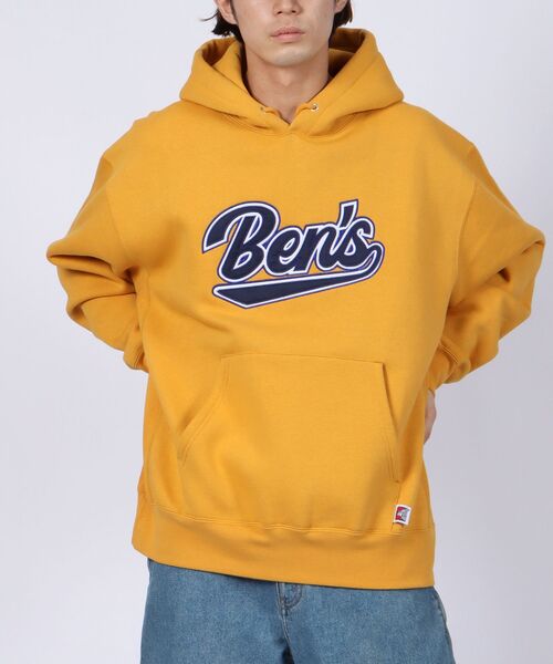 BEN DAVIS/WHITE LABEL(ベンデイビス ホワイトラベル)の「【BEN DAVIS(ベンデイビス)】LEAGUER PATCHED HOODIE / ベースボール ロゴ ワッペン パーカー(パーカー・メンズ・ブルー/エメラルド/オフホワイト/イエロー・MEDIUM/LARGE)」の6枚目の写真
